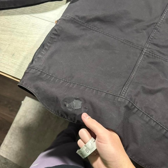 paint splattered black opium distressed Levi Strauss peels so jacket - Picture 6 of 8